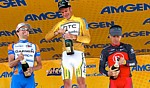 Le podium final du Tour of California 2010: Zabriskie, Rogers, Leipheimer